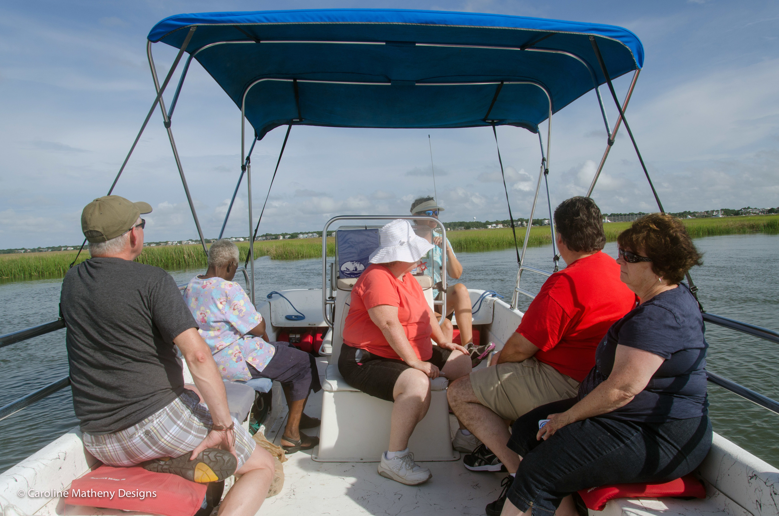 Meg Hoyle of Botany Bay Ecotours speaks to guests on the Gullah/Geechee Ecotour.