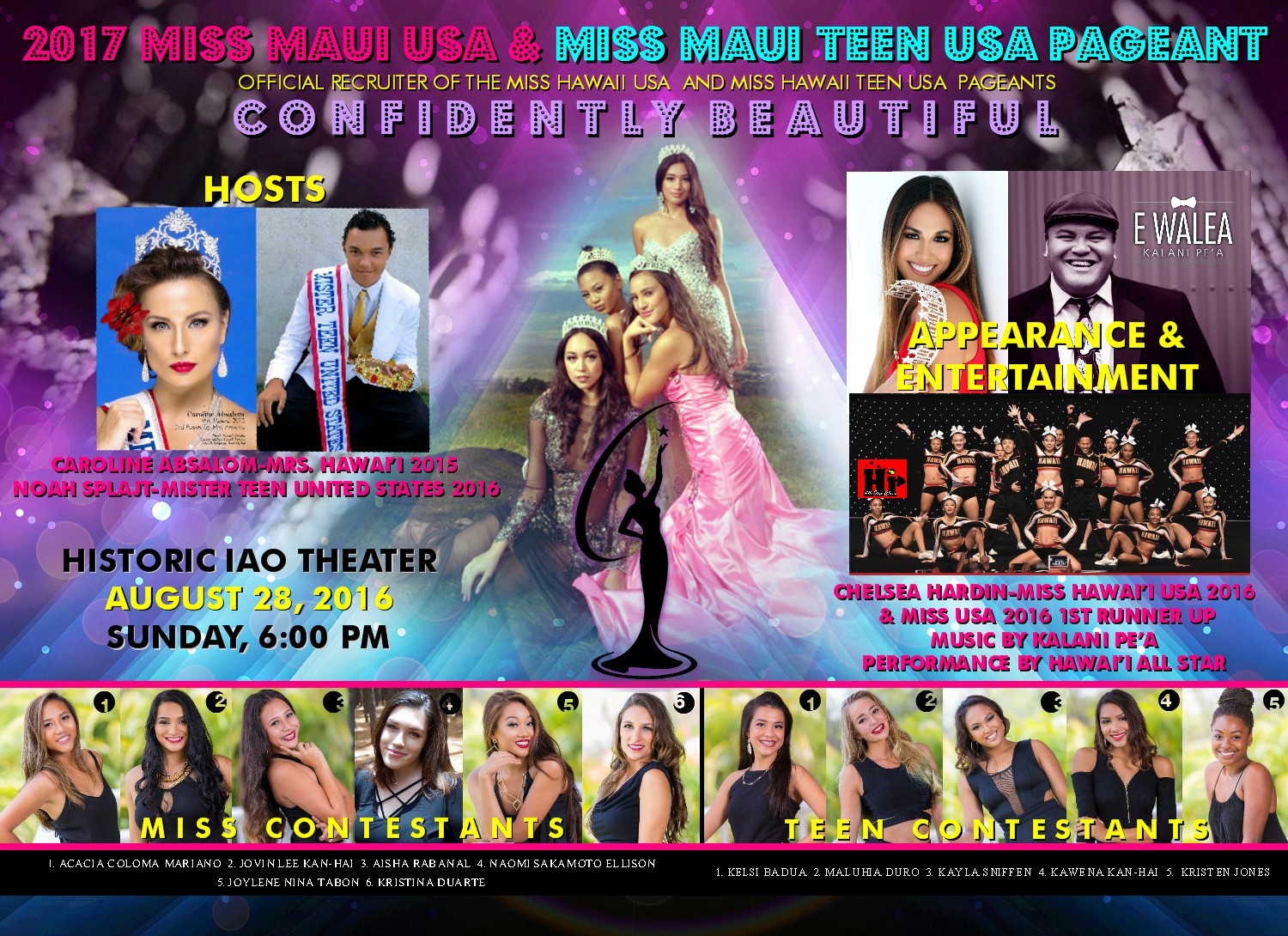 2017 Miss Maui USA & Miss Maui Teen USA Pageant