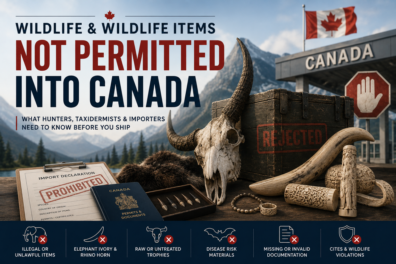 Wildlife You Cannot Bring Into Canada: Prohibited and Restricted Wildlife &amp; Trophy Items