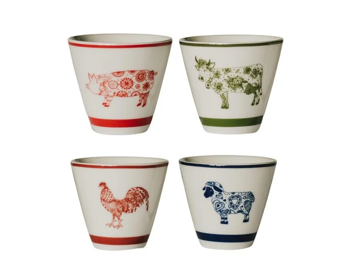 Farmyard espresso cups