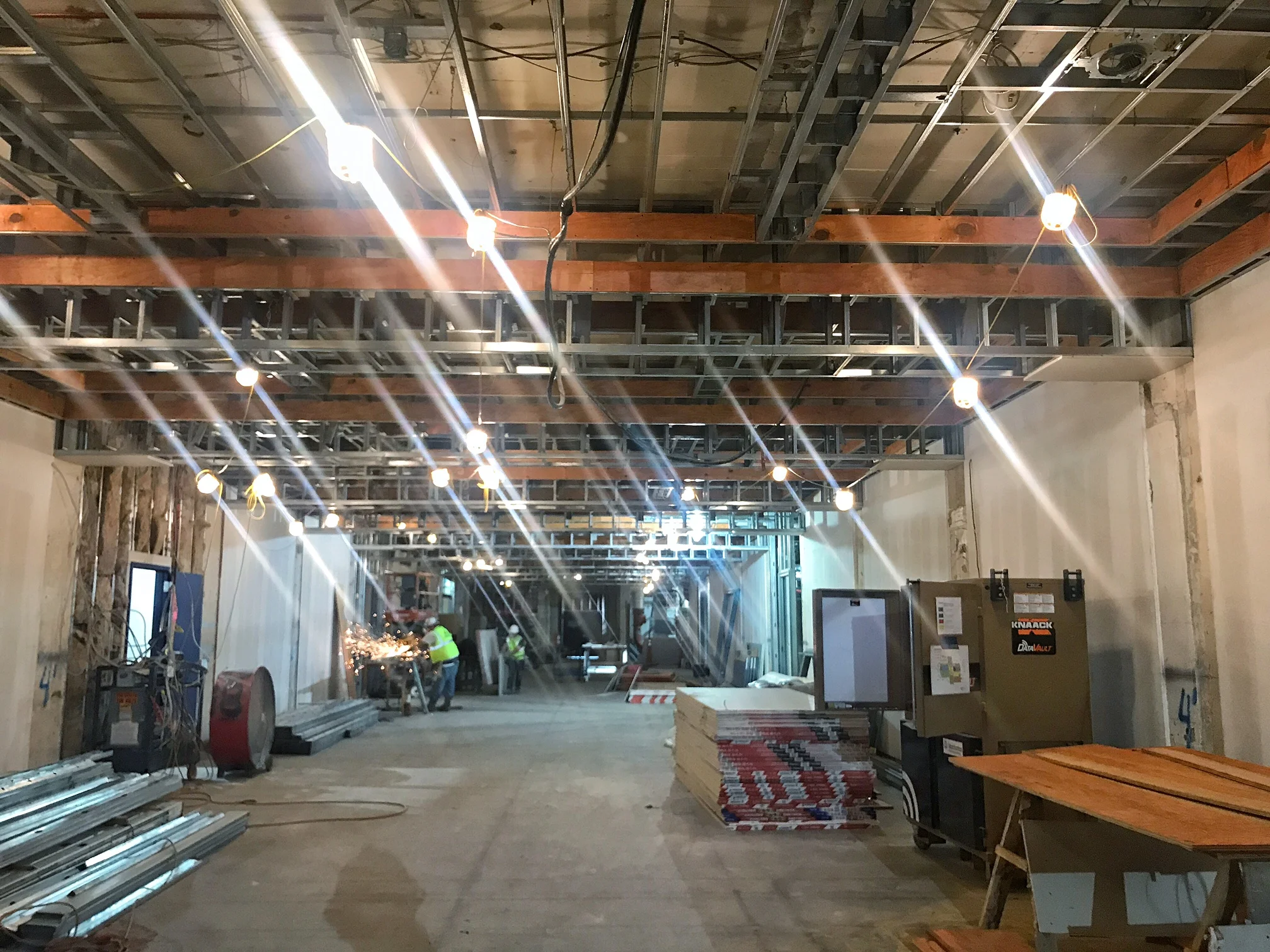 This area of ceiling has already been completed. See how clean that looks? 
