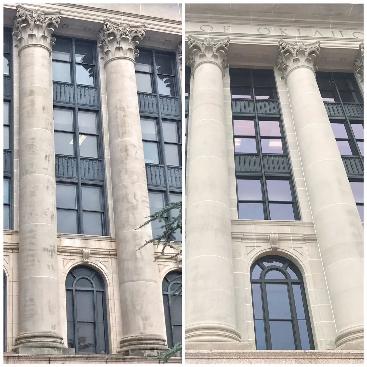 Old & moldy vs new clean & shiny. (And watertight, which is a new feature.) 