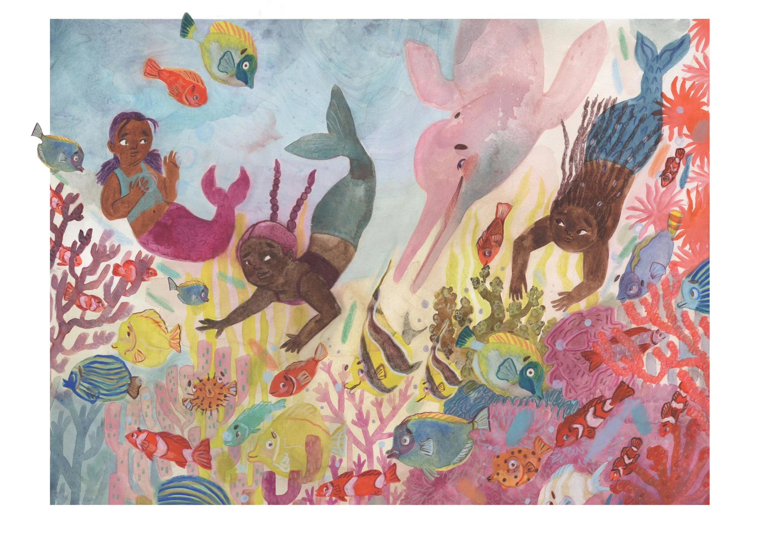 Under the sea, Life under the sea is better than anyting they got up there.