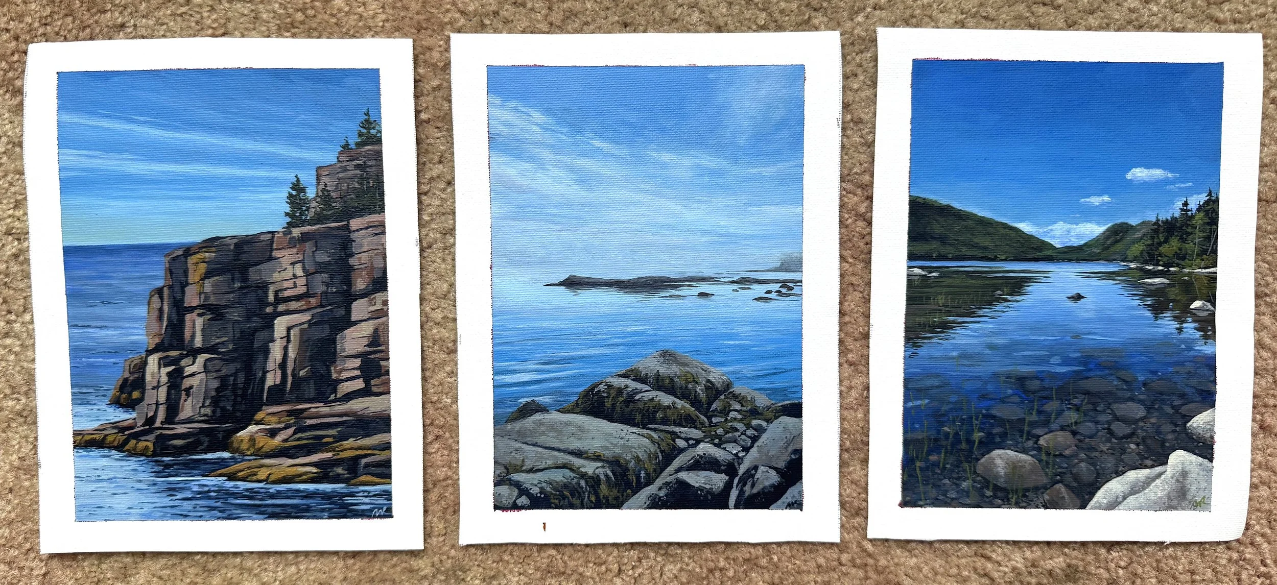 5x7" on canvas paper. 2026.  $220 each