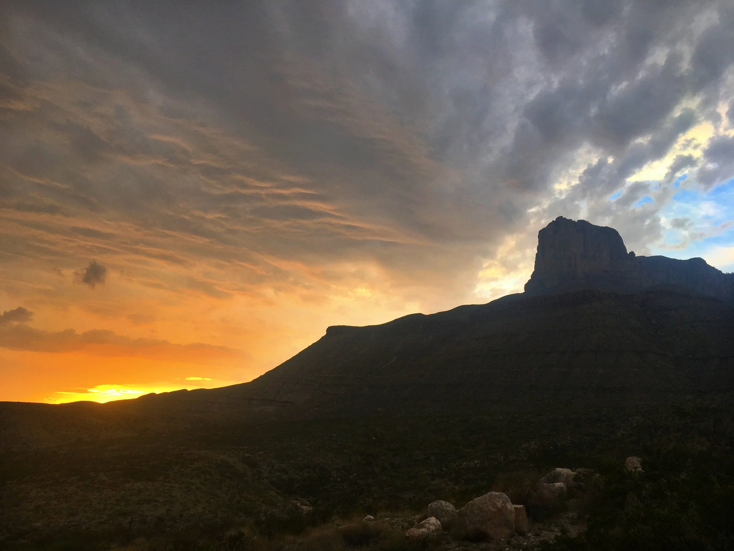 Sunset behind El Capitan