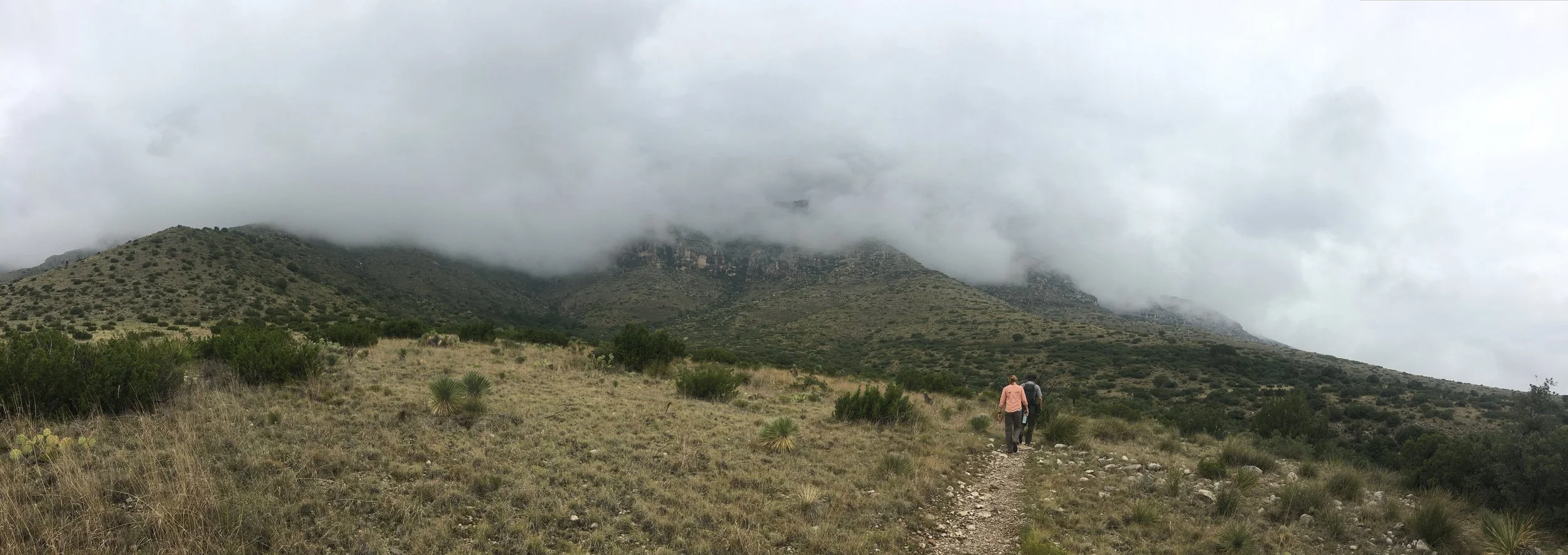 Look at them clouds BLANKETING the mountains!