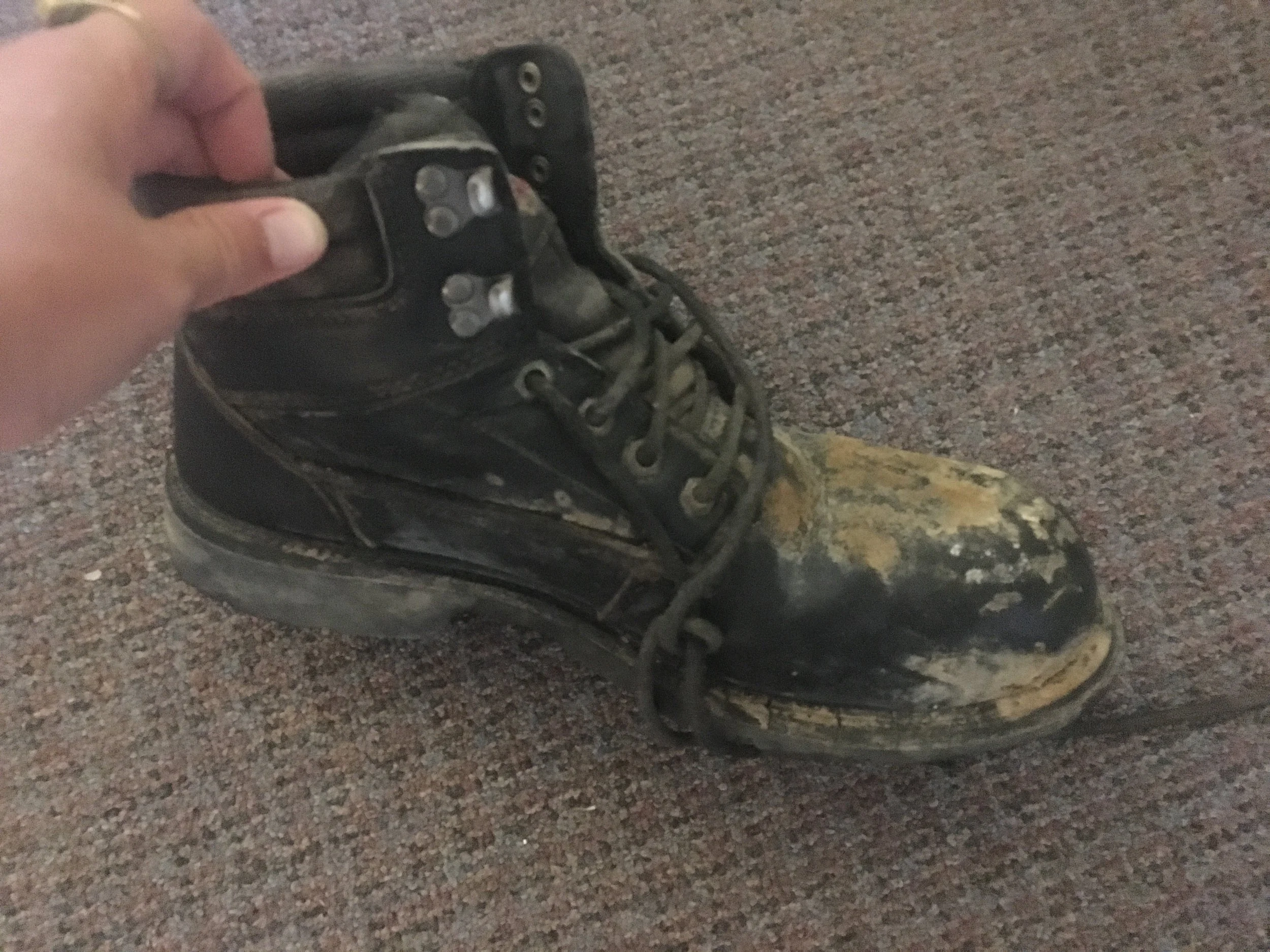 Original dirty boot, fresh off the highway.