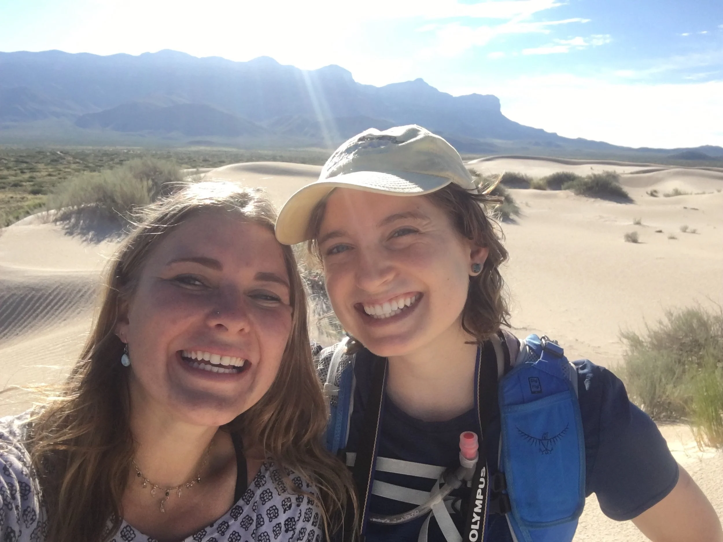 My friend Allie flew all the way from Boston to see me and journey back to CA! Honestly would have been an even crazier hot mess without her unconditional love and support. This is us on the west end of the park by the sand dunes.