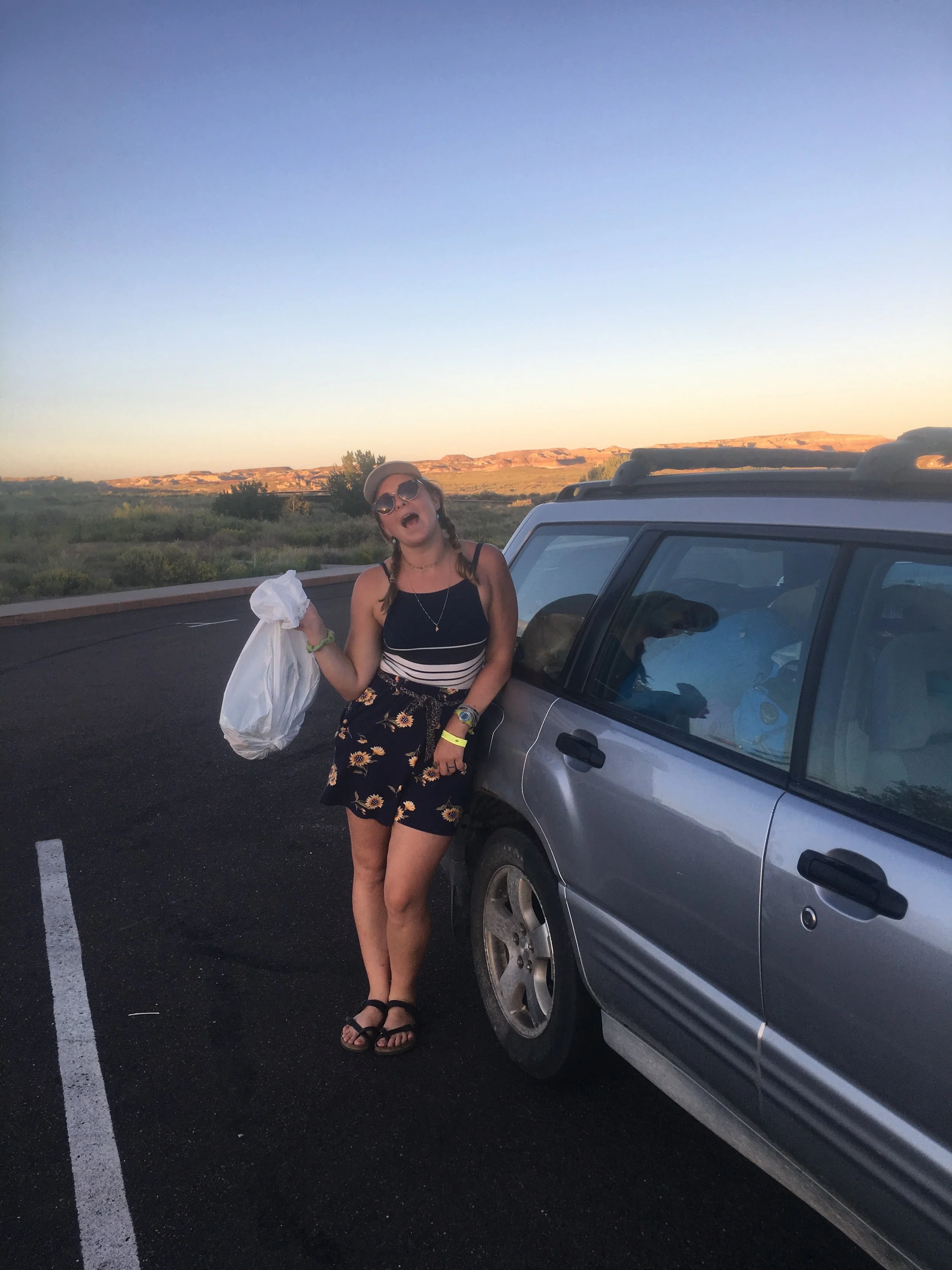 Tiny trash, happy girl