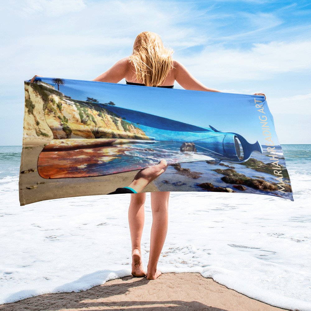 Shoreline Flipper Towel — Mariah Reading Art