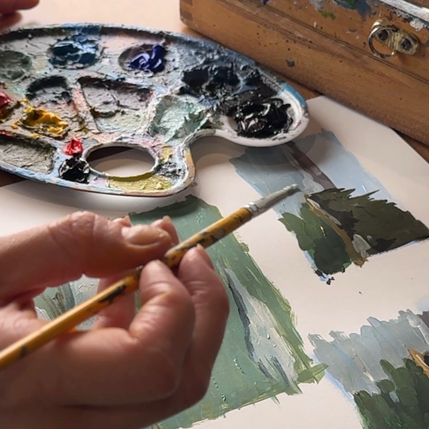 Foggy Pearl Painting Workshop