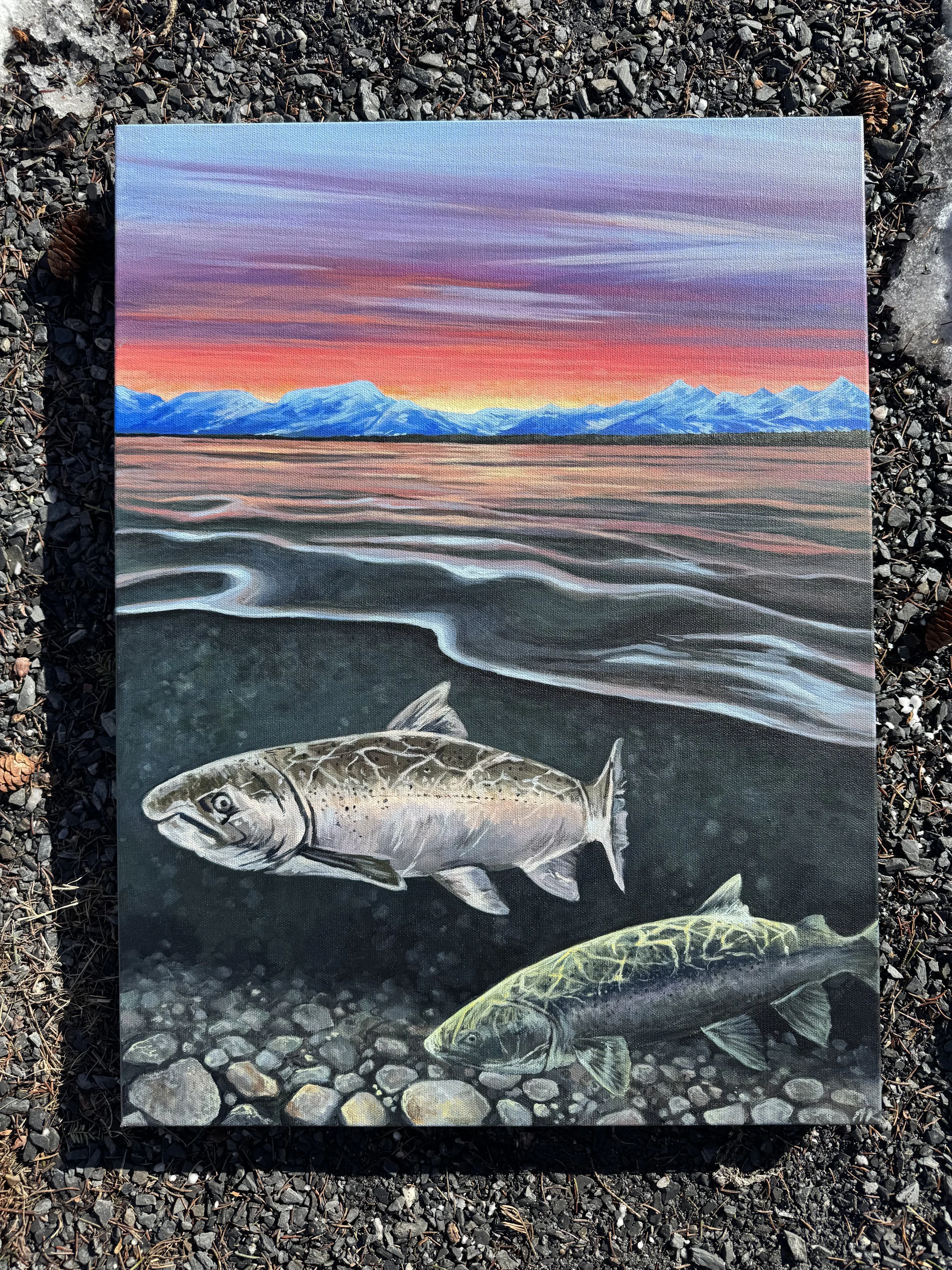 18x24" acrylic on stretched canvas. $1000