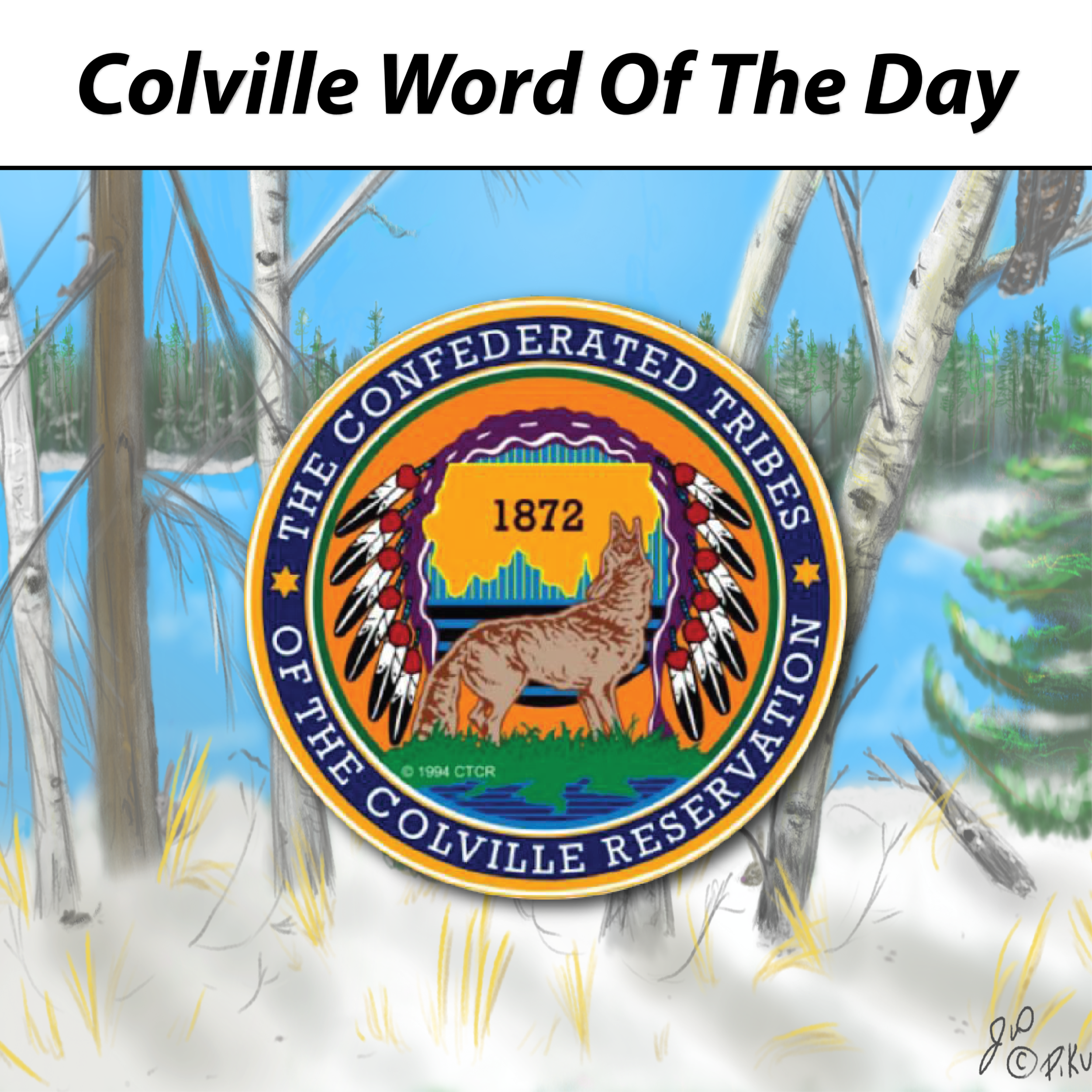 Colville Word Of The Day gives you one word of the day from three of the Colville Languages (Nsəlxcin, Nxaʔamxín, Titoqatímt). It has simple intuitive display showing the month and day and also has audio allowing you to hear the word or phrase spoken naturally.