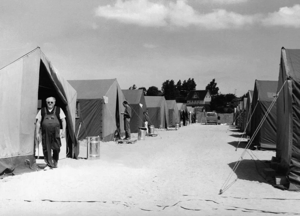 Tent camp for Bosnian refugees, Næsbyhoved-Broby, Denmark, 1993.