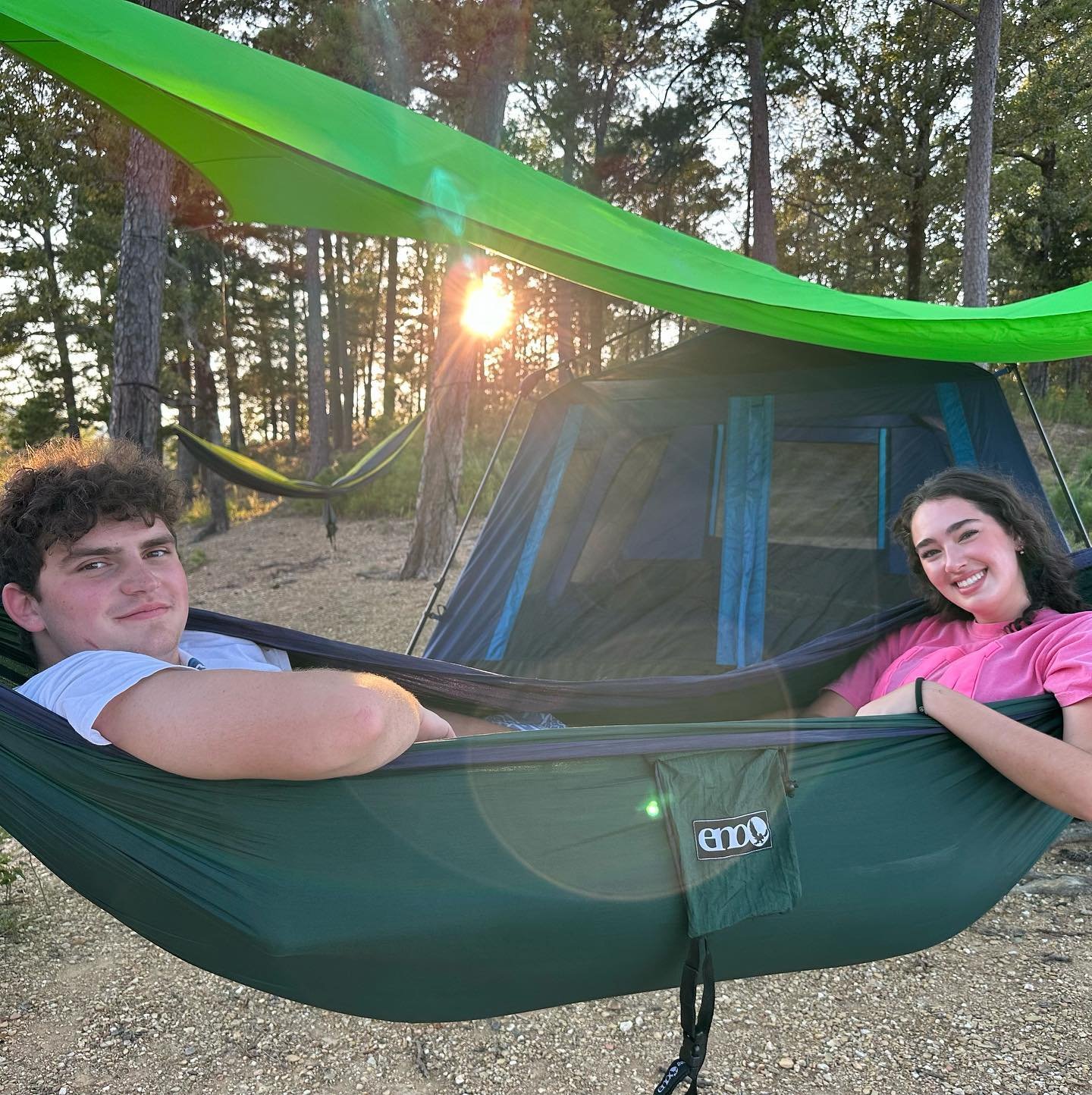 When packing for your fall houseboat trip, don&rsquo;t forget your Eno hammocks and enjoy the cool breeze from beautiful Lake Ouachita!  @enohammocks #islandcamping #lakeouachita #arkansas