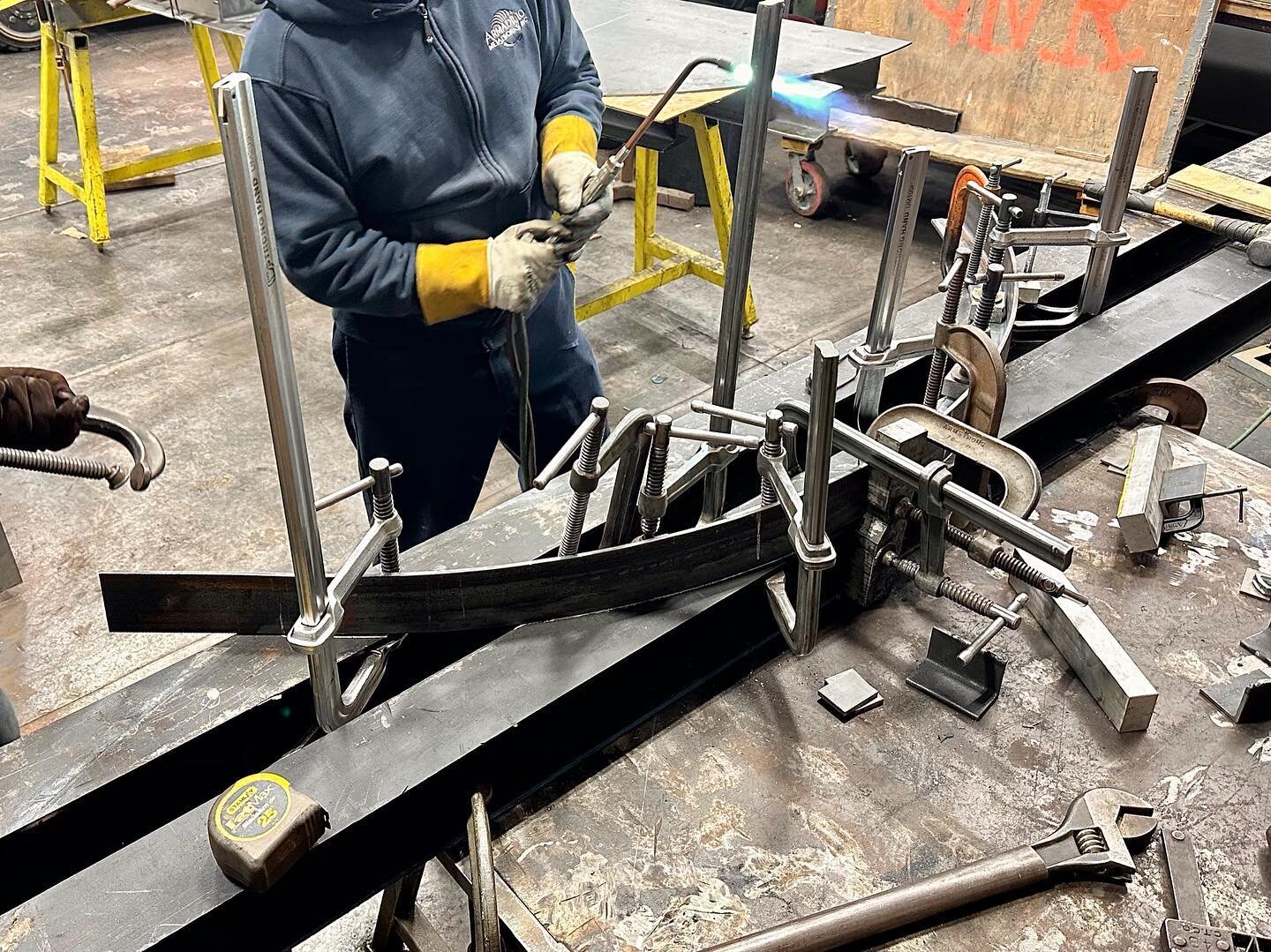 More structural steel shaping and setting of the Juliet balcony.

#structuralsteel #julietbalcony #customsteel #steelstructure #steelstructures #allinthedetails #allinthedetail #custommetal #customfabrication #custommetalfabrication #metalfabrication
