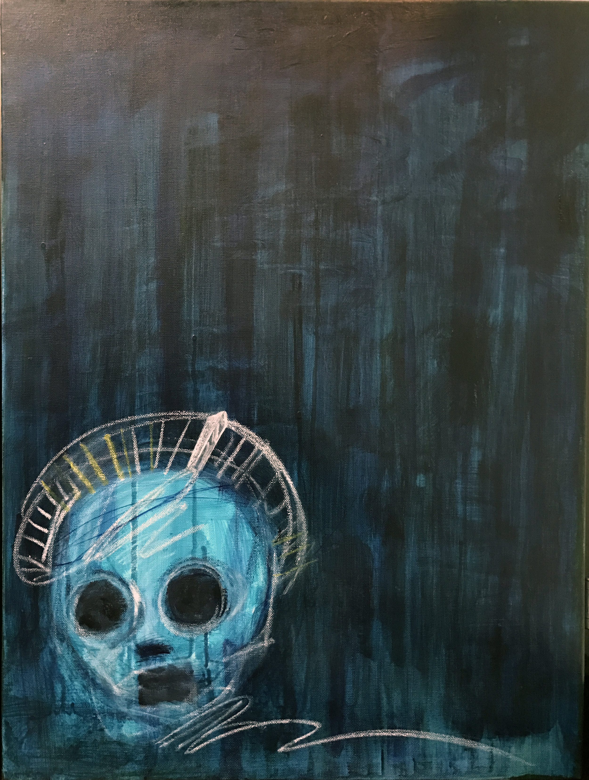 First Runner Up 2017 18" x 24" Oil, Acrylic, Graphite, Pastel on Canvas