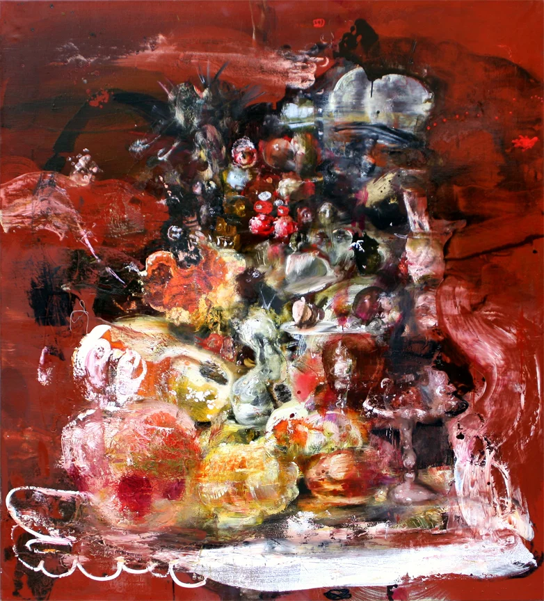 Proserpina (kitty), 2013, 66 x 60 inches, oil and beeswax on canvas.