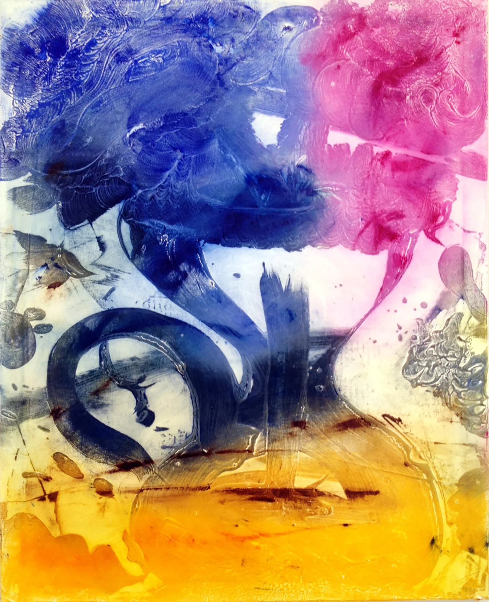 Relief Painting (Furry) , 2014, 30” x 24”, oil, acrylic, molding paste, cold wax medium on canvas.