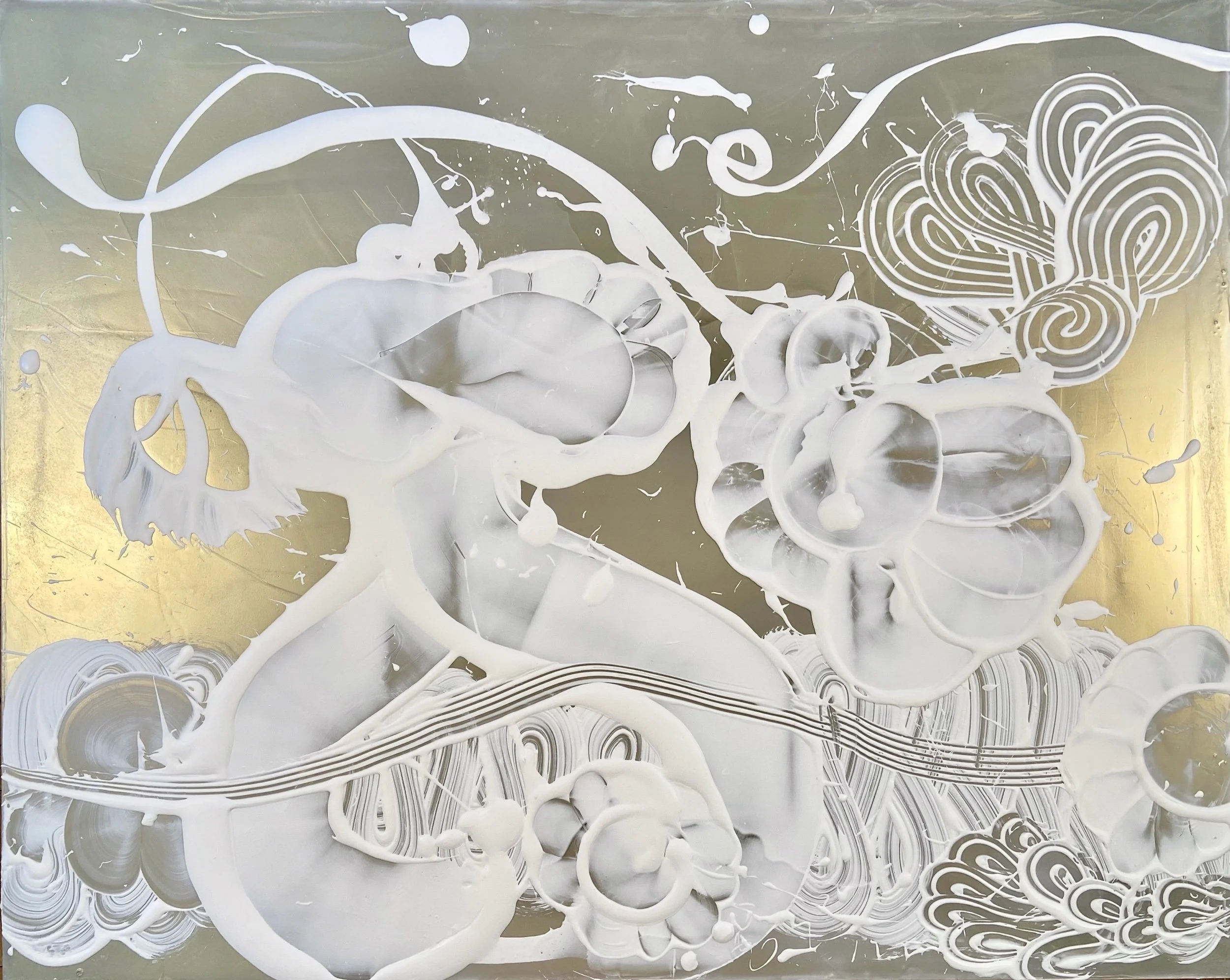 Dark Mica Painting, 2022, 48 x 60 inches. 