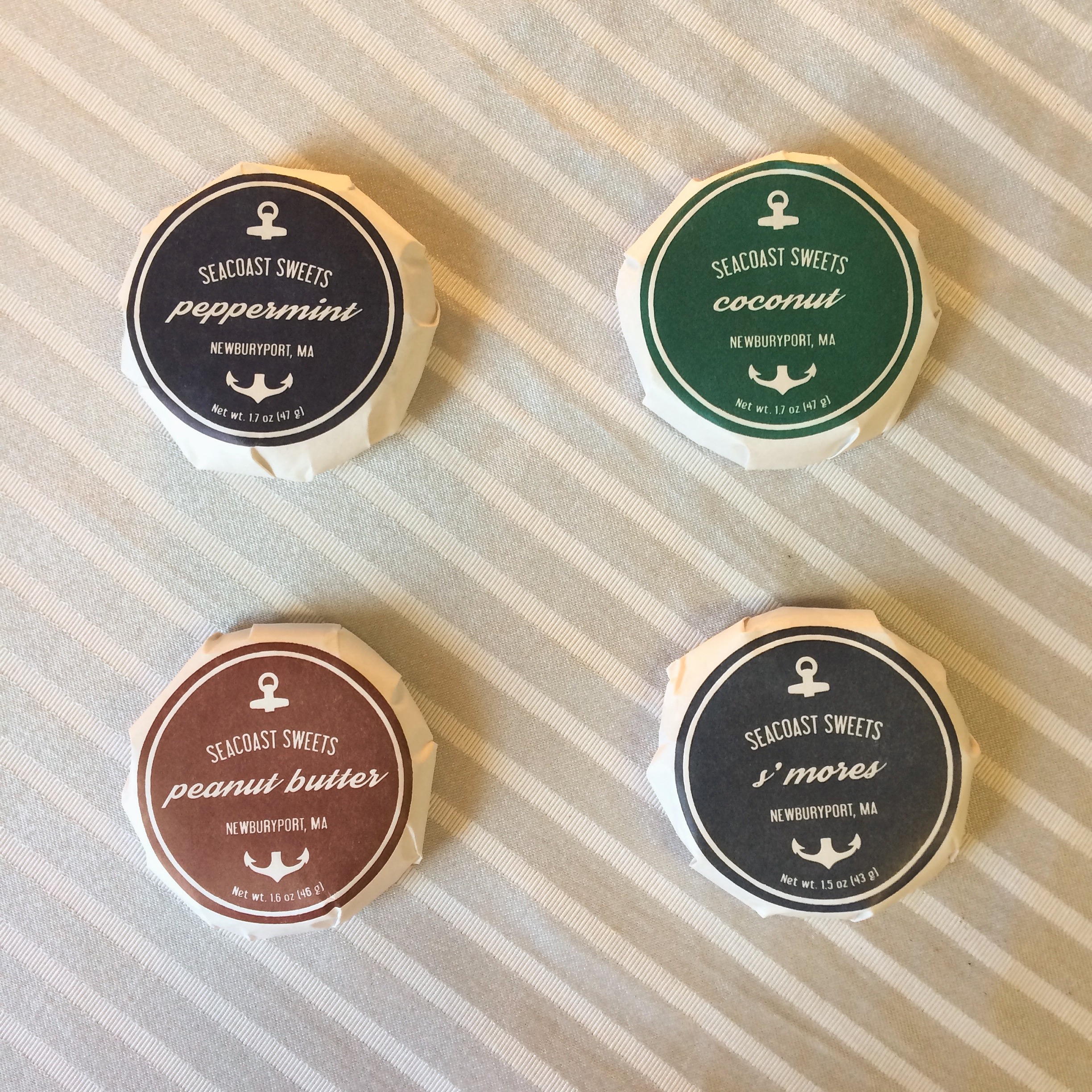 Seacoast Sweets, sold at Wish Basket Newburyport, 50 Water Street and Sage Market & Design 58 Merrimack Street.