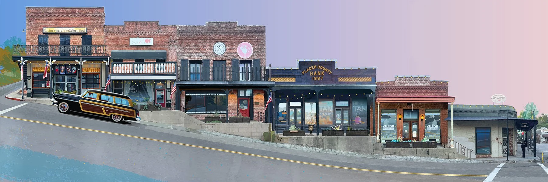 Oldtown Auburn Gold Rush Early Morning
