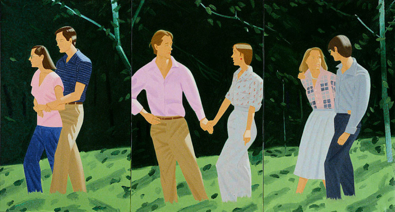  Summer Triptych (1985). Oil on canvas, each panel 78x48 inches, overall 78x144 inches. The Saatchi Collection, London.&nbsp; 