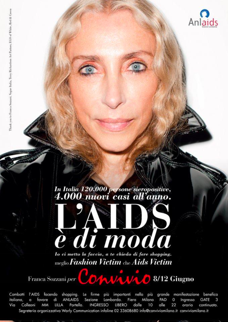  Franca Sozzani in “L’Aids é di Moda” campaign, Terry Richardson, 2016. Reproduced with permission from Convivio.    