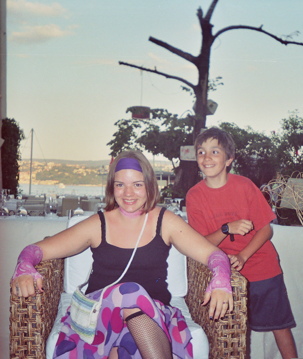  Eda as a child with her brother in Turkey. 