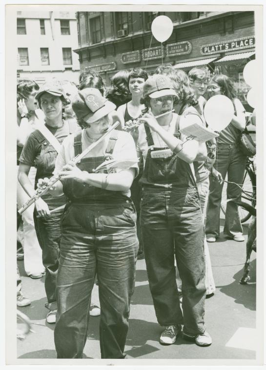  Christopher Street Liberation Day, 1972. Image courtesy the New York Public Library Digital Archives and Manuscripts.&nbsp;The reuse of this image has been permitted by the library's efforts to release more of its collections into the public domain.