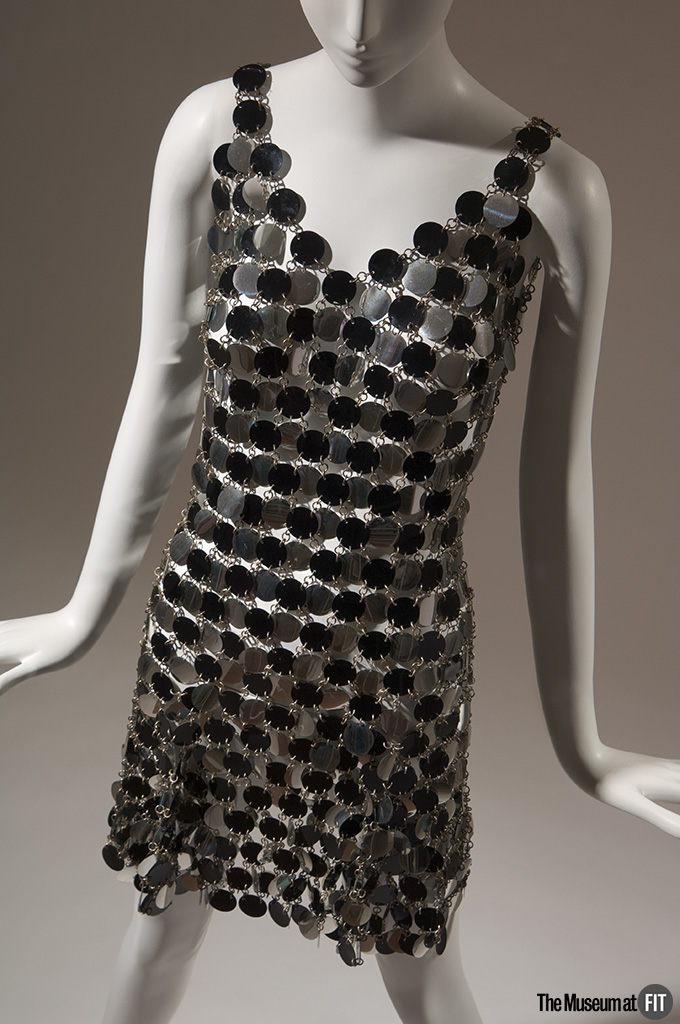  Paco Rabanne, dress, circa 1966, gift of Montgomery Ward. 81.48.1.&nbsp;Photograph by Eileen Costa, Courtesy of the Museum at FIT. 