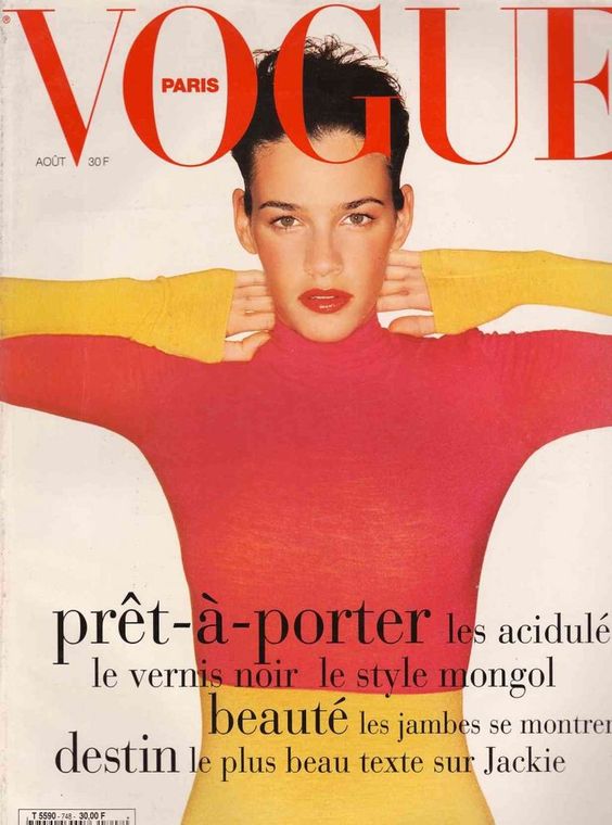   Vogue Paris  (August 1994). Buck's tenure spanned he years 1994-2001.&nbsp;Image via  Pinterest . 