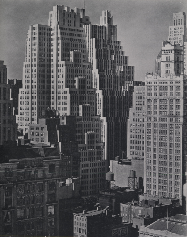  The Garment Center, Fortieth Street Between Sixth and Seventh Avenues, Berenice Abbott, 1938. Works Progress Administration, Collection of The Skyscraper Museum. 