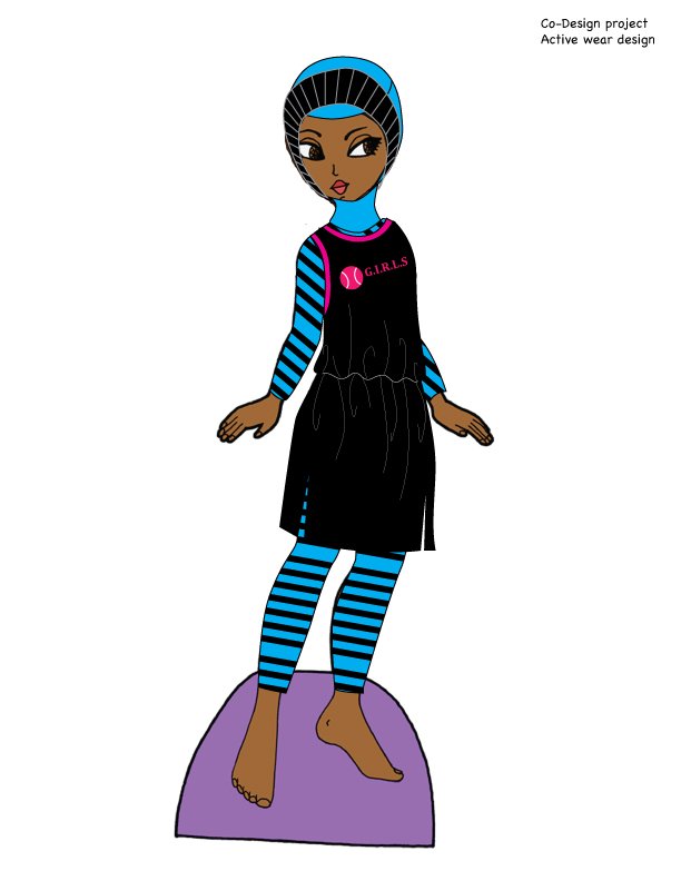  Paperdoll Wearing the Final Activewear Design 