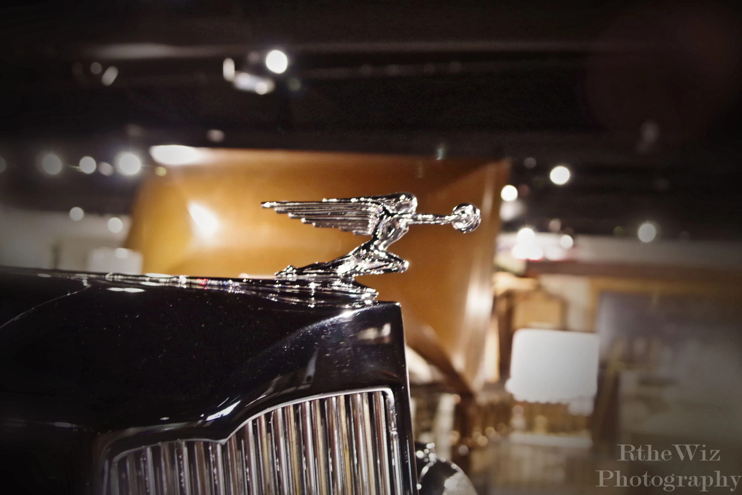 1938 Packard hearse hood ornament.