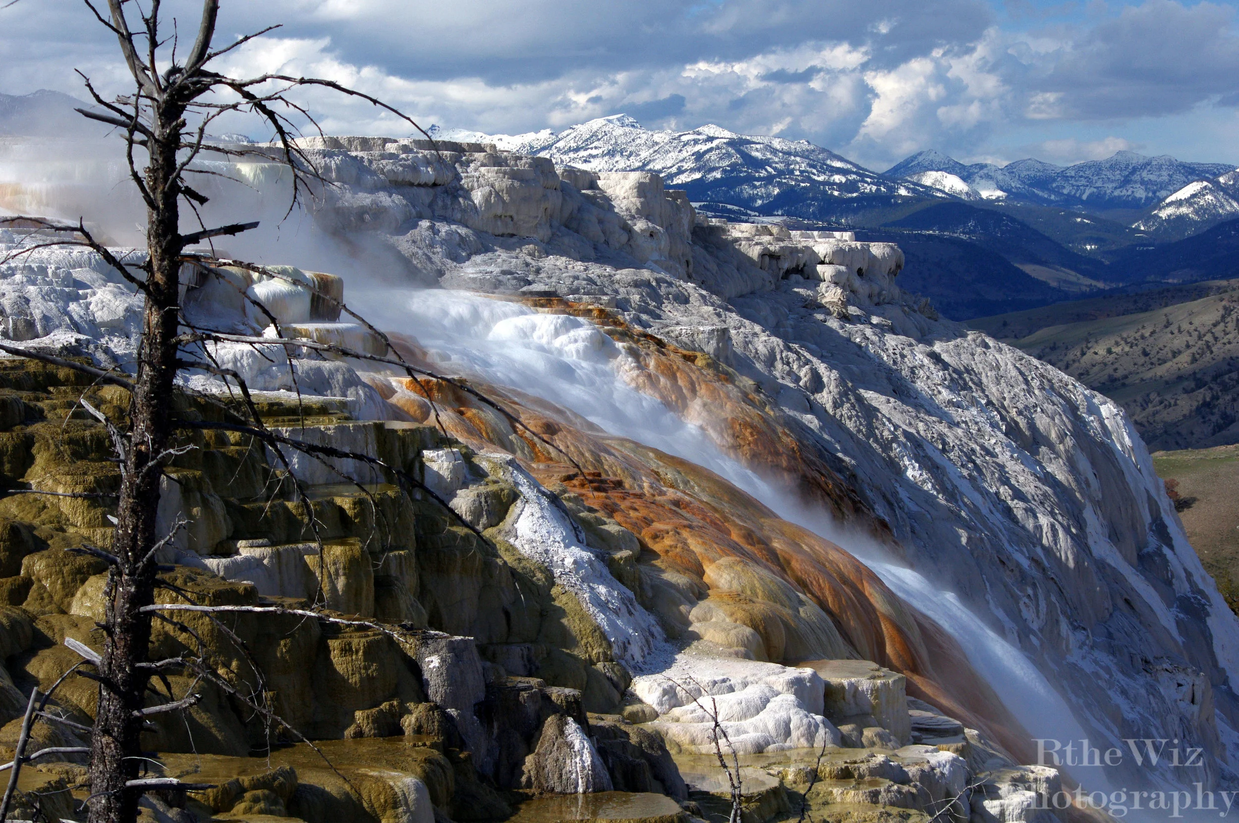 Acid waterfall in Yellowstone