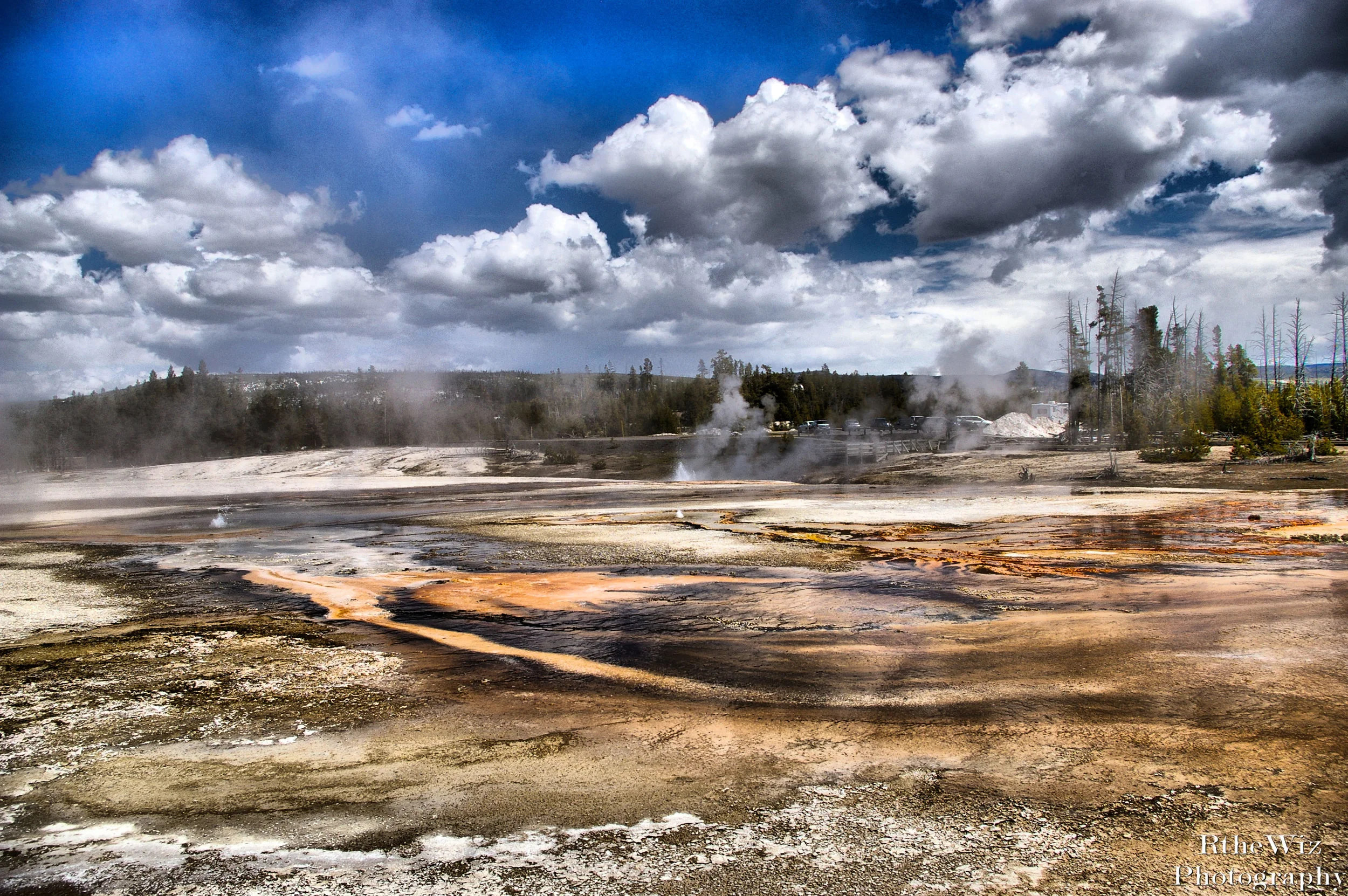 Yellowstone, land of geysers. Like another planet.