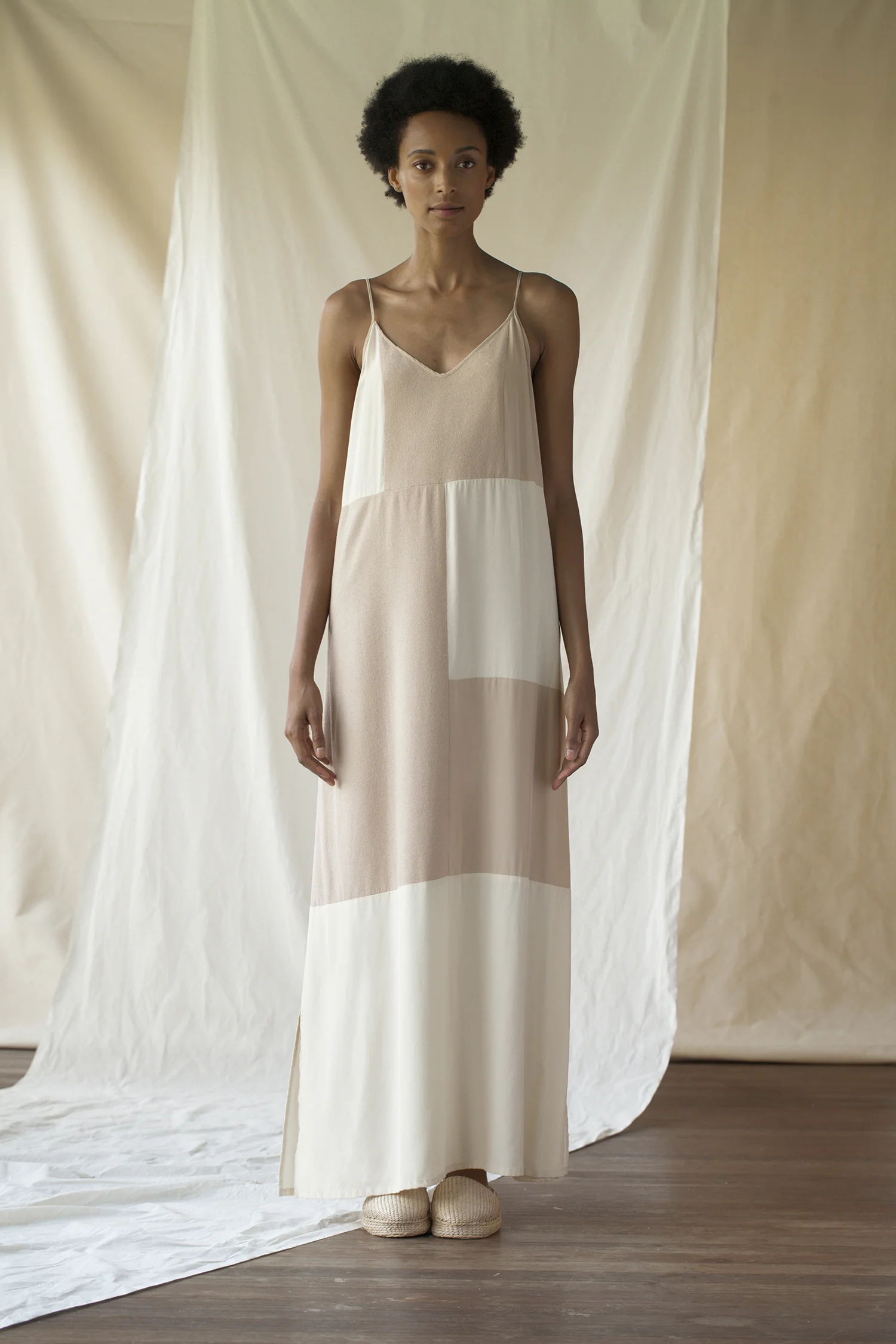 Patchwork Slip Dress
