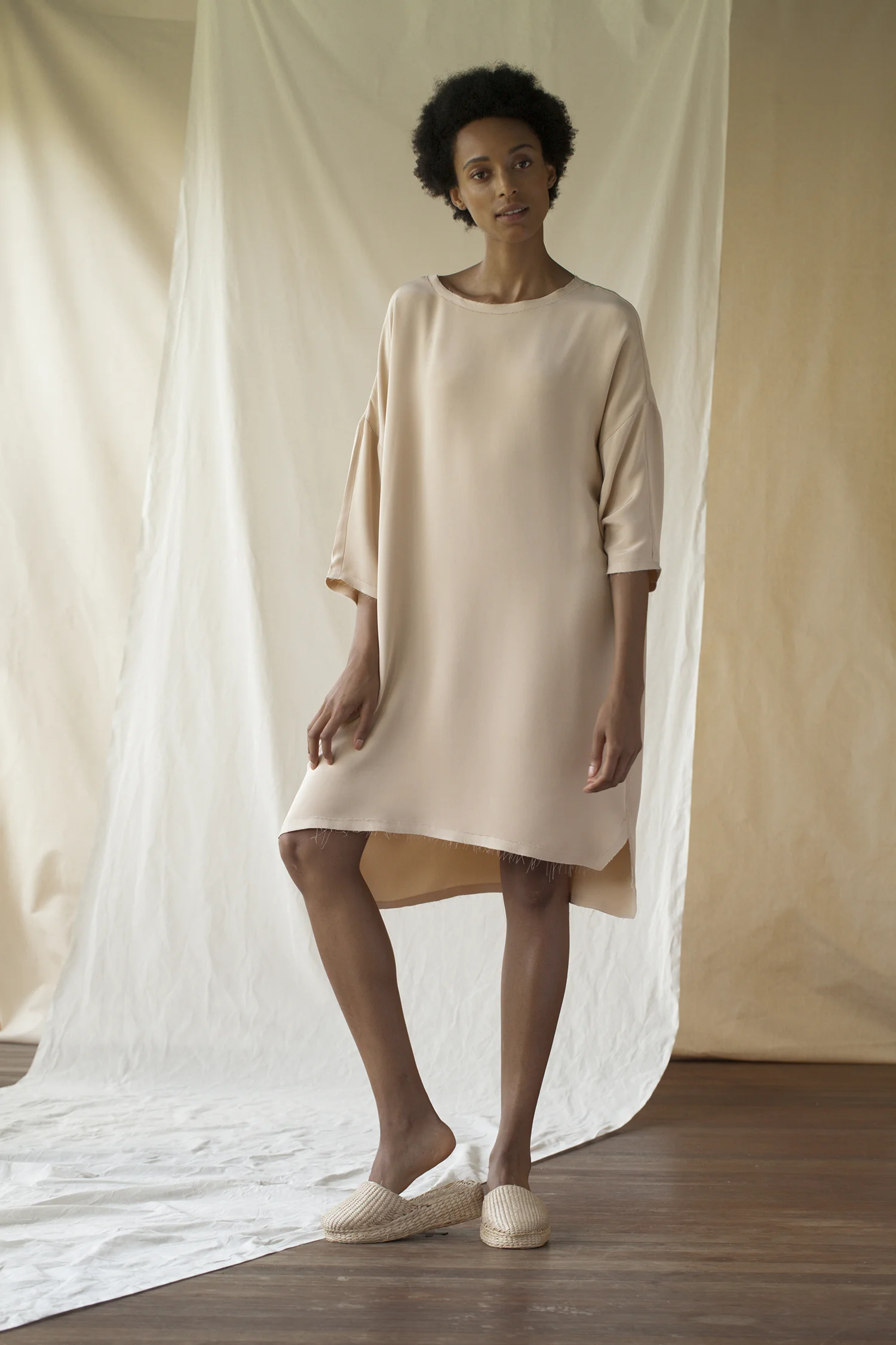 Raw Edge Box Dress