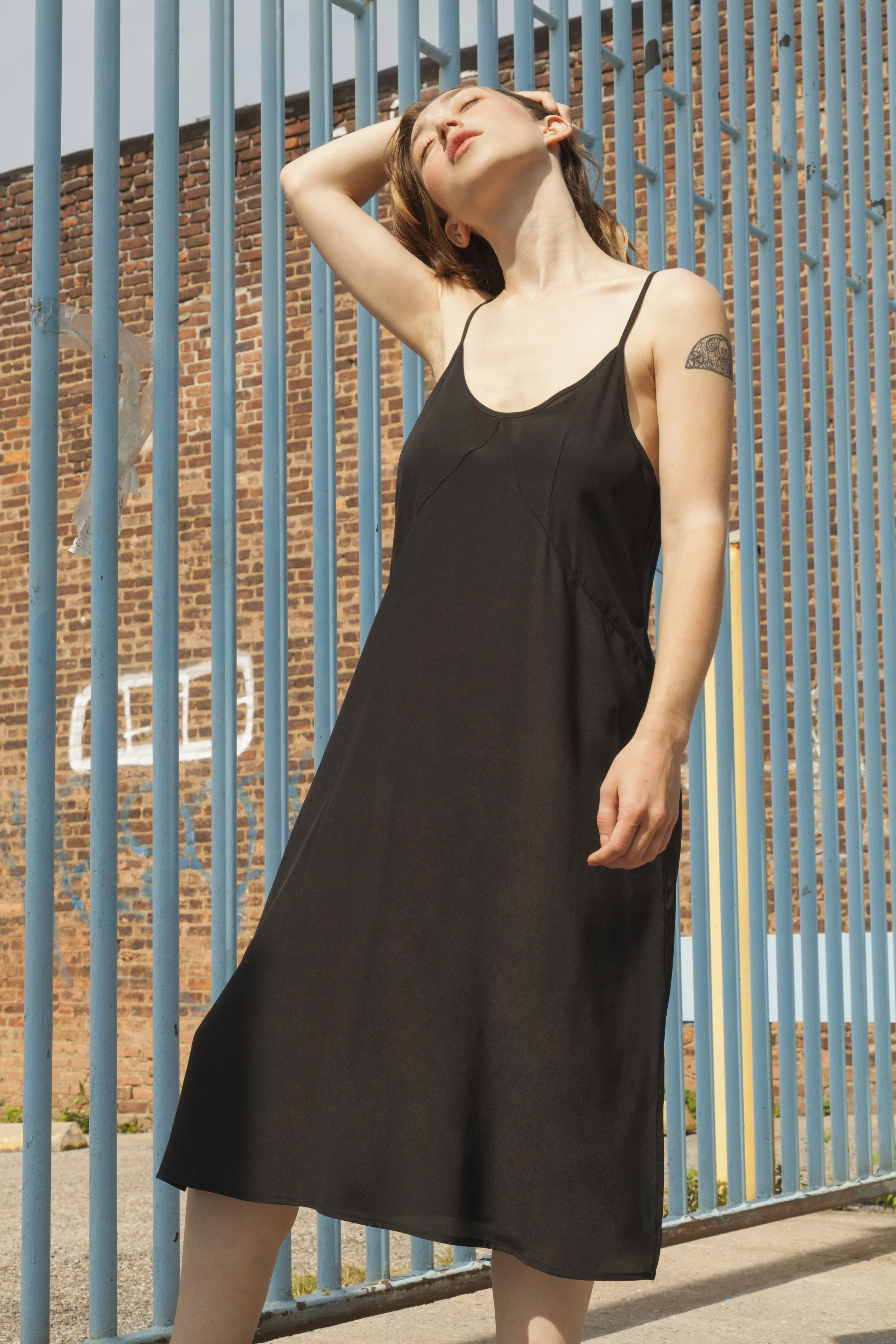 Goldi Curved Seam Slip Dress