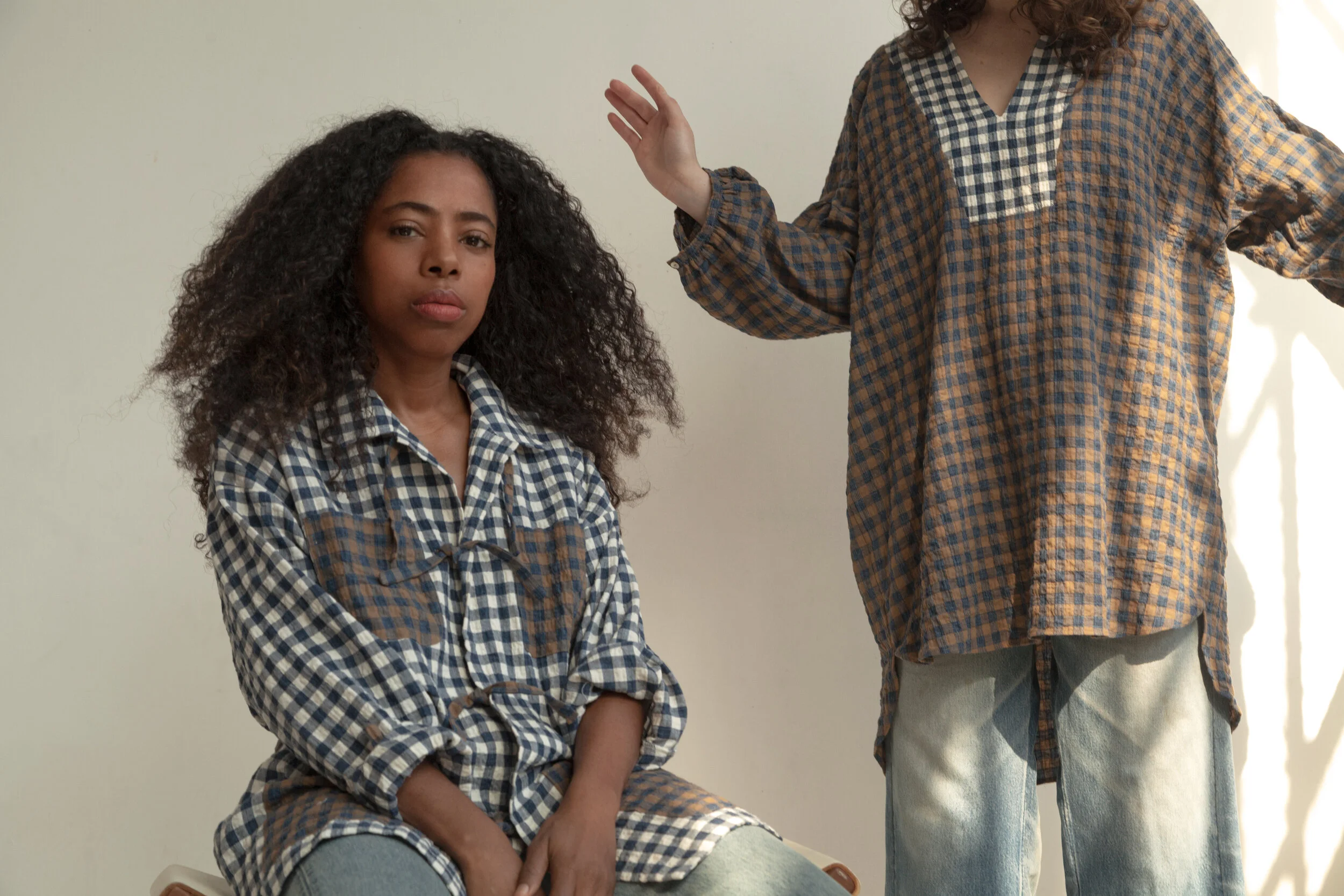 Ariel Mixed Gingham Tunic