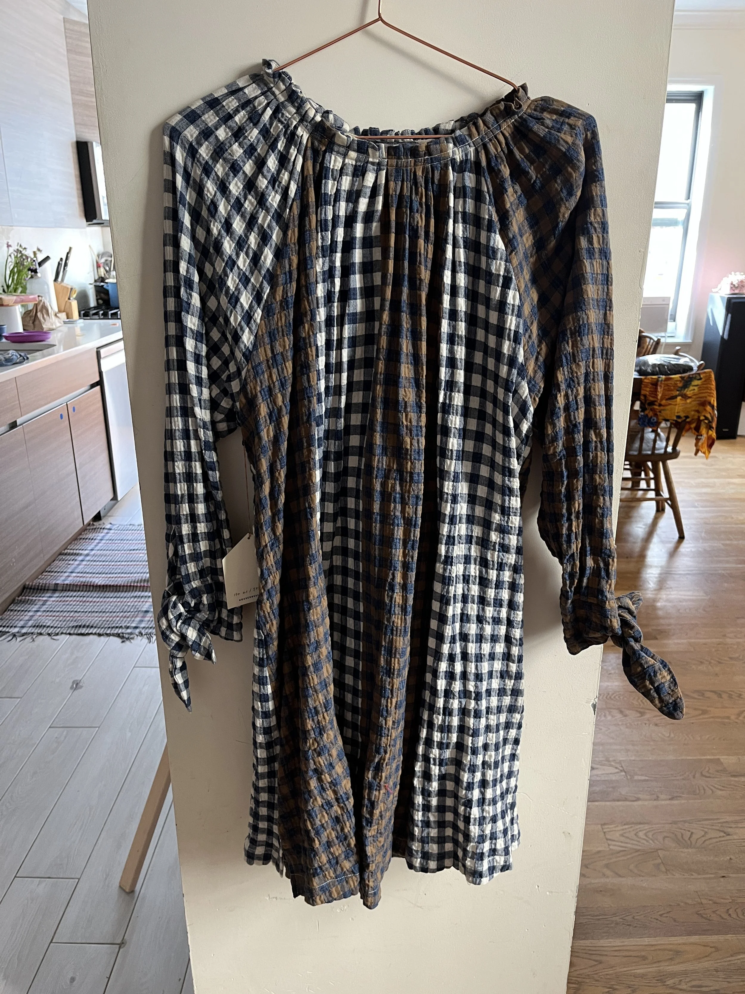 Gingham Paneled Dress