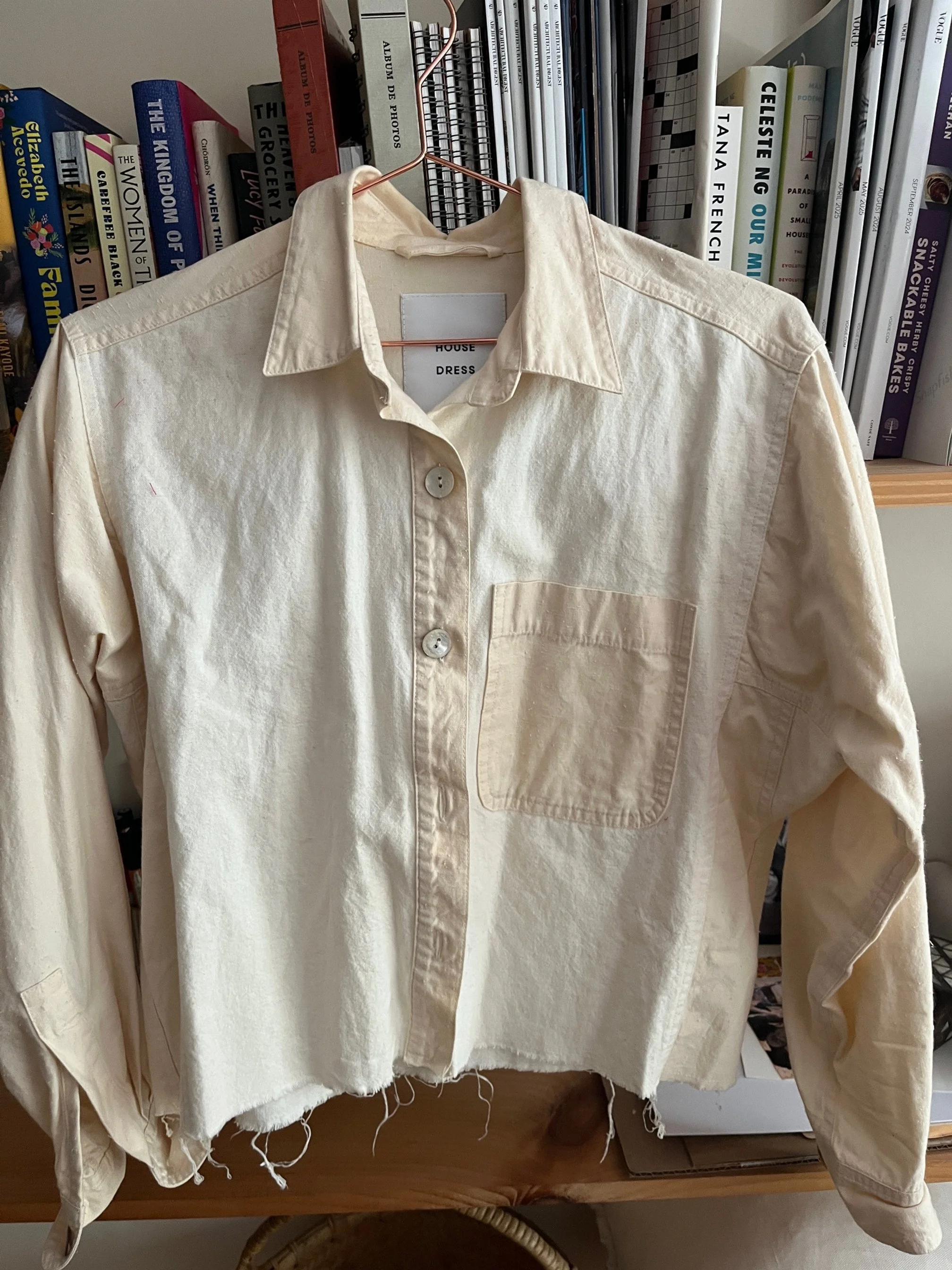 Raw Edged Vacation Shirt Jacket