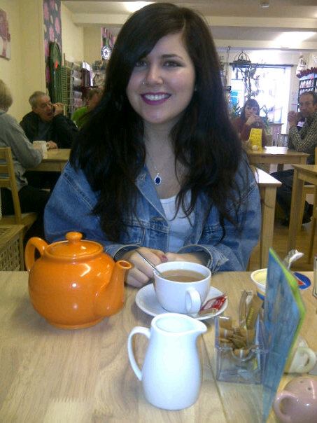 Enjoying a cozy cafe in the adorable town of Otley in Yorkshire.