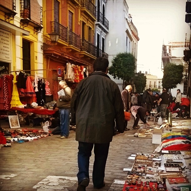 The weekly flea market in my former neighborhood in Seville, Spain.