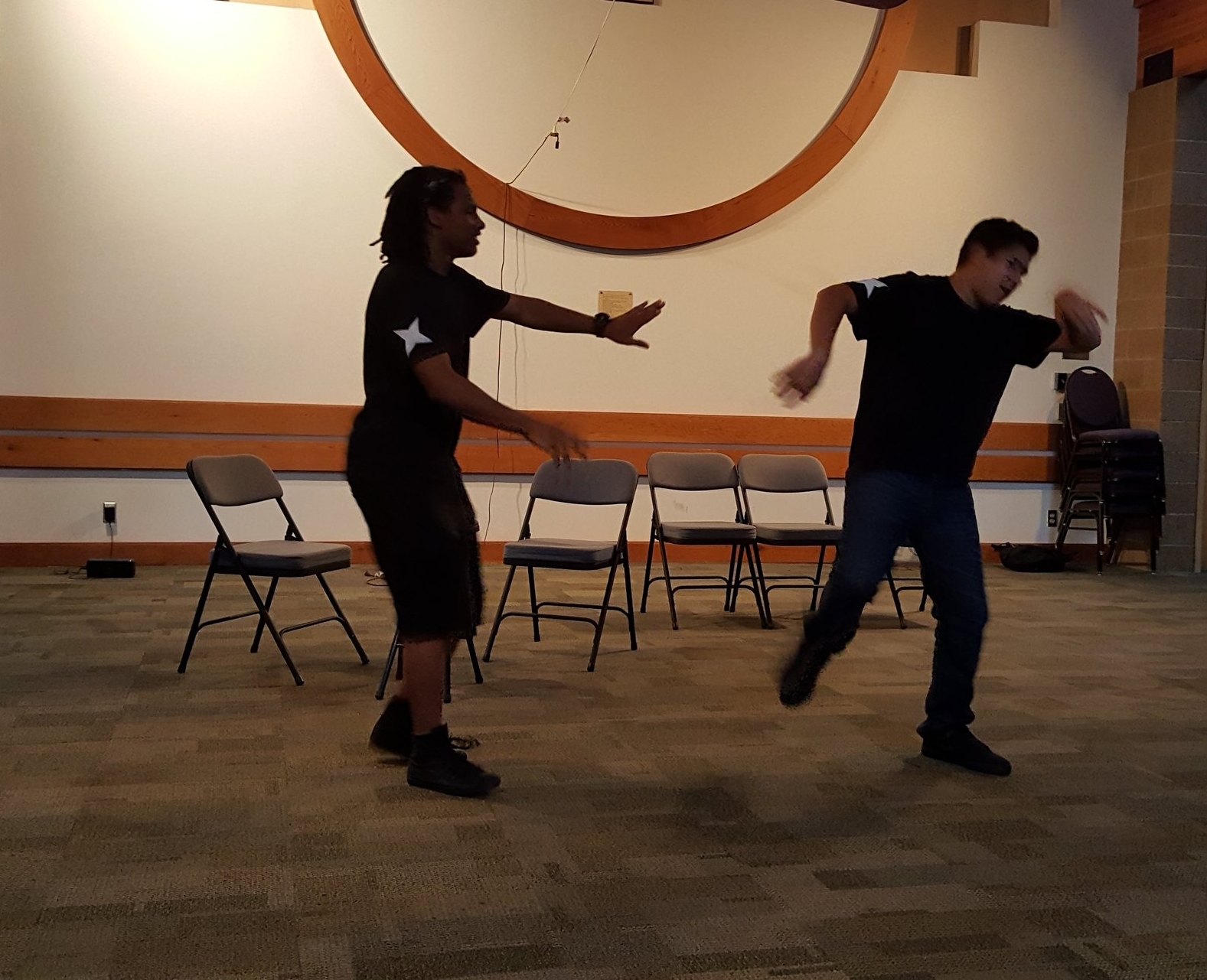 Ikidowin youth performing their play WAIT.