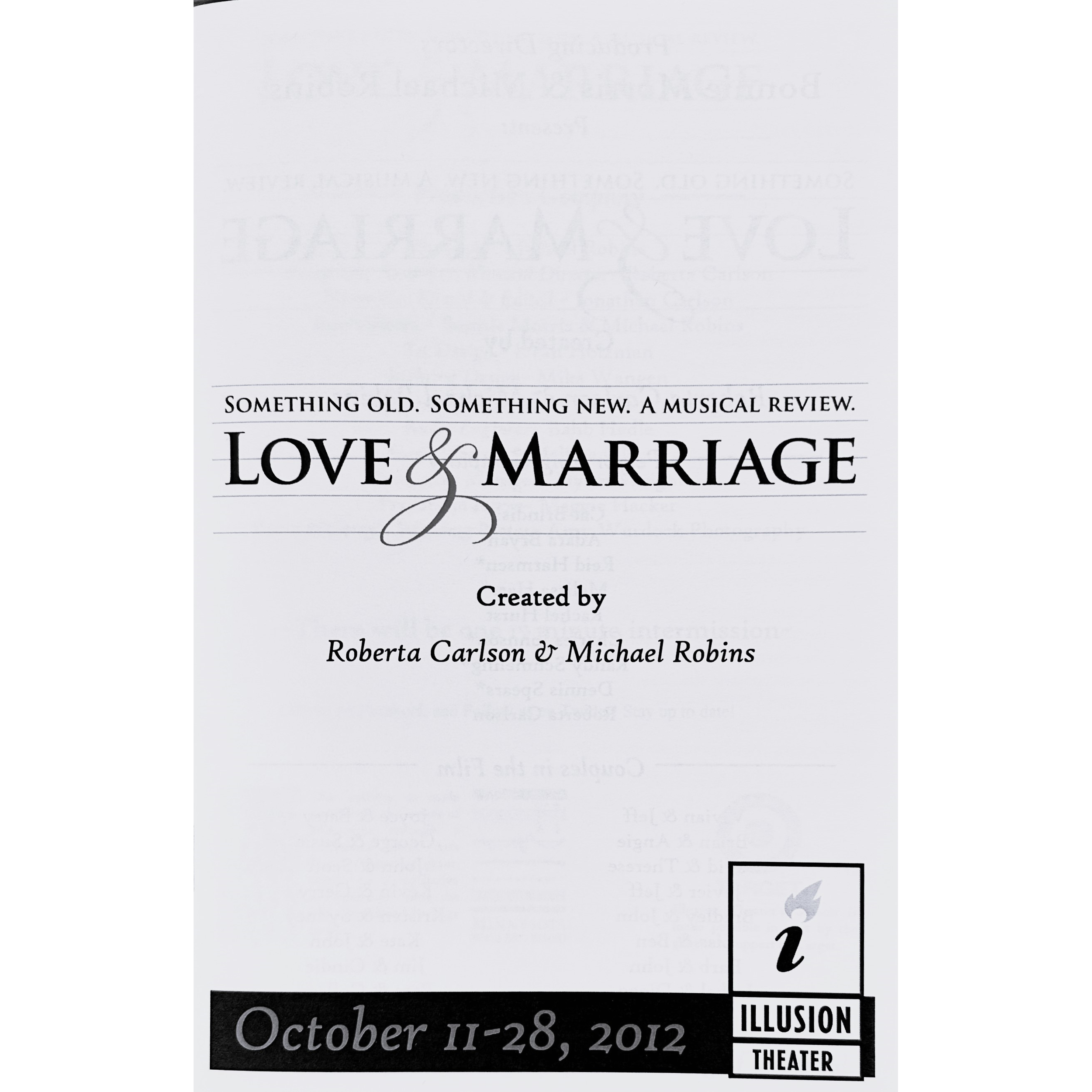 2012 - Love and Marriage - Something Old, Something New