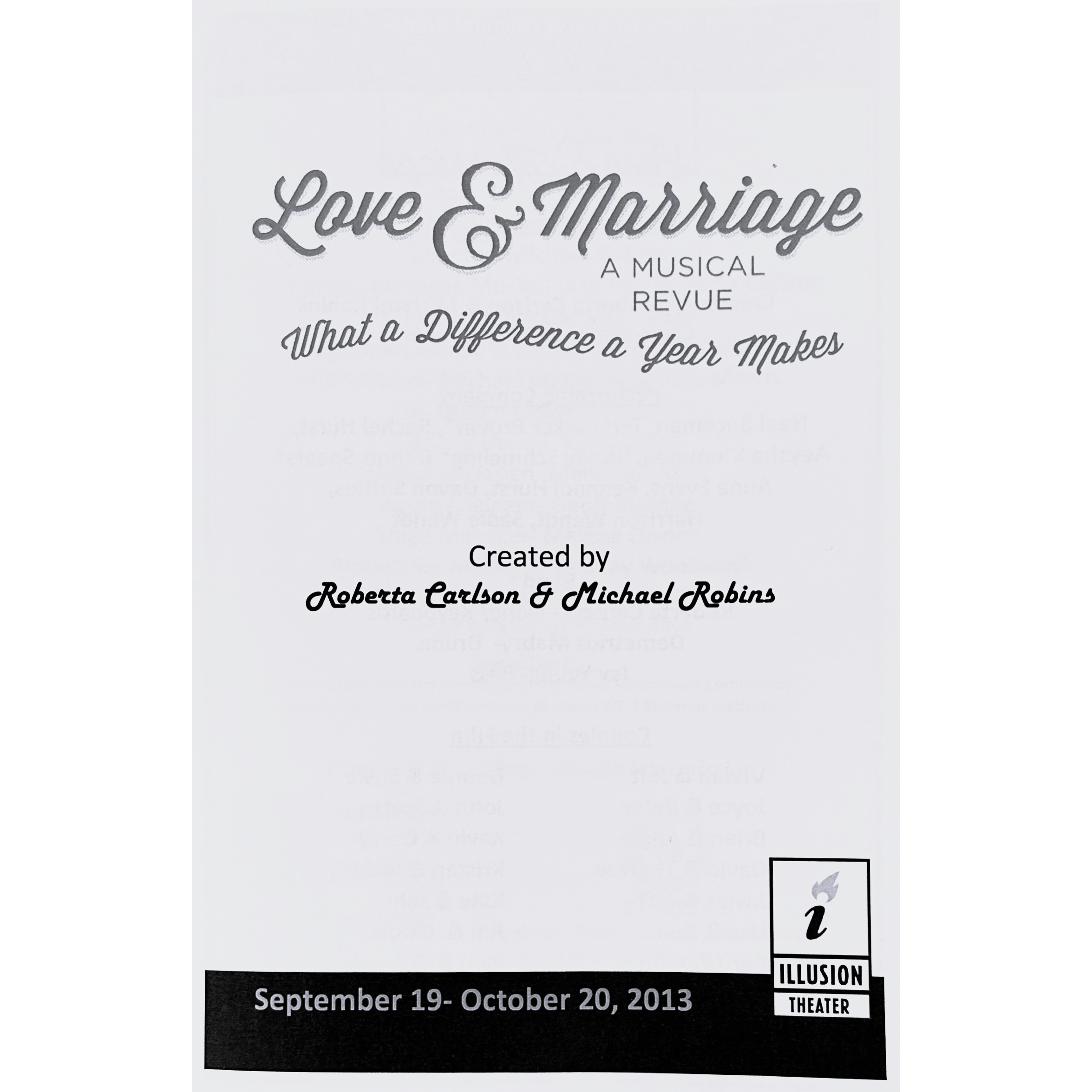2013 - Love and Marriage - What a Difference a Year Makes
