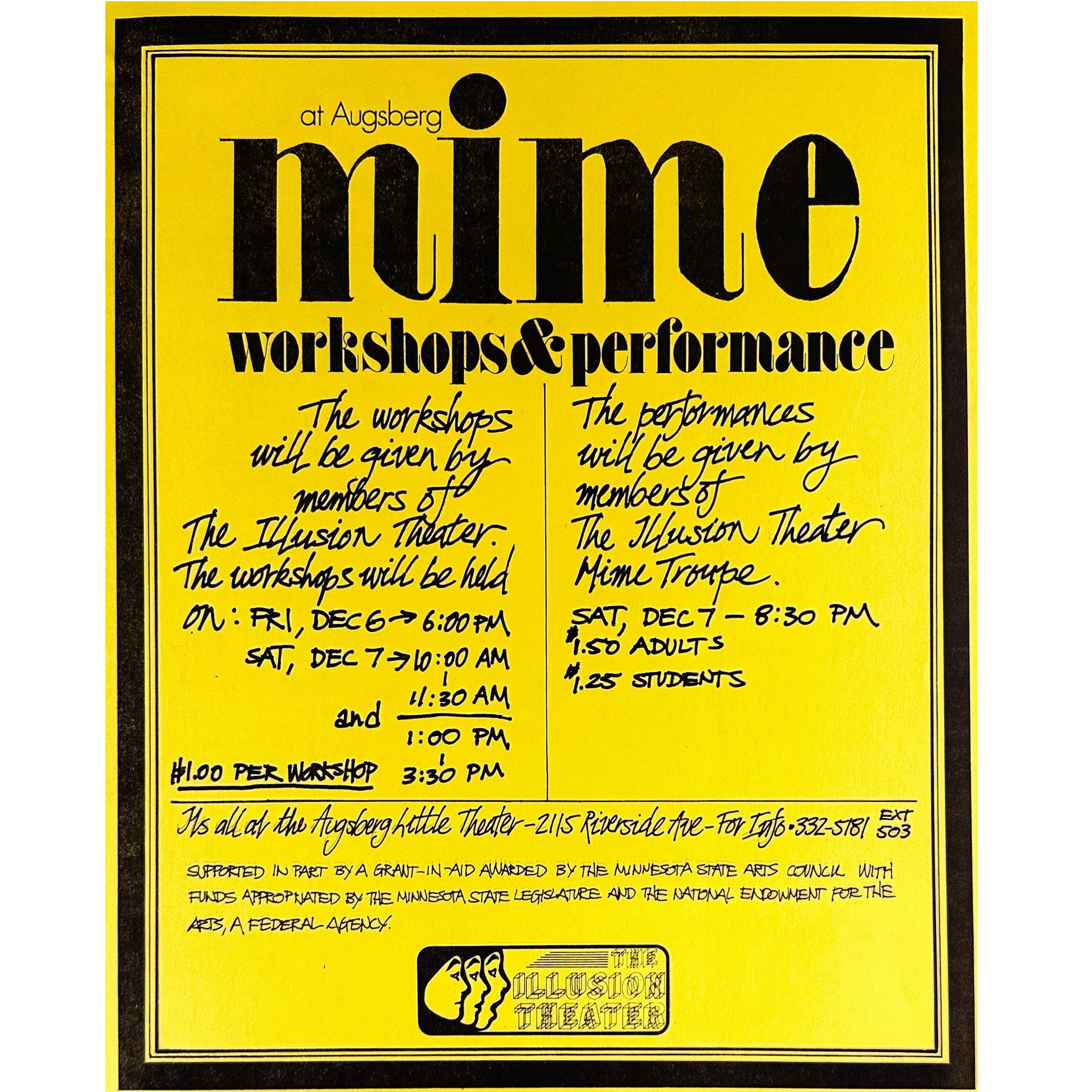 1974 - Mime Workshop &amp; Performance