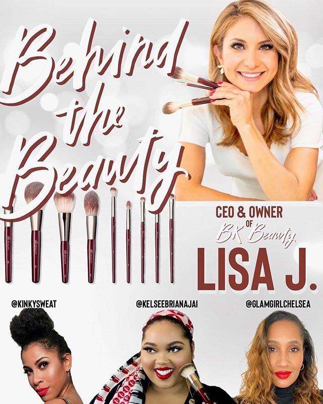 Look at us! We have an actual SHOW! And how exciting to know that our next guest will be @lisajmakeup, Founder + CEO of @thebkbeauty!!! We will dive into the brand,  Lisa&rsquo;s process for creating her brushes, and much more! Tune in June 26th on F